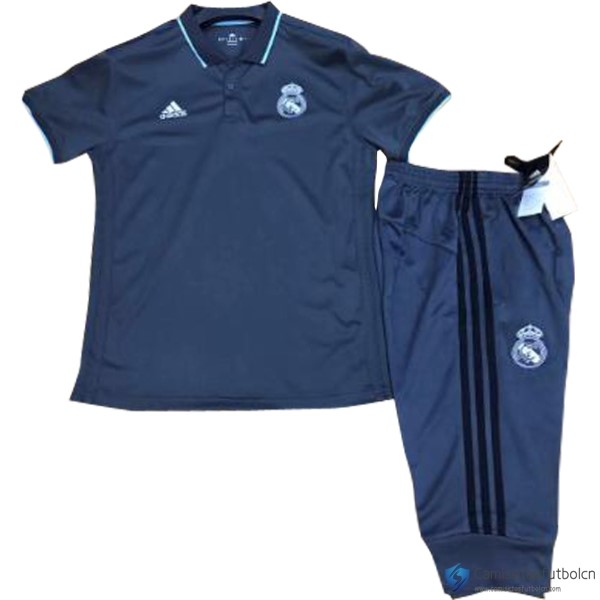 Polo Real Madrid Conjunto Completo 2017-18 Azul Marino